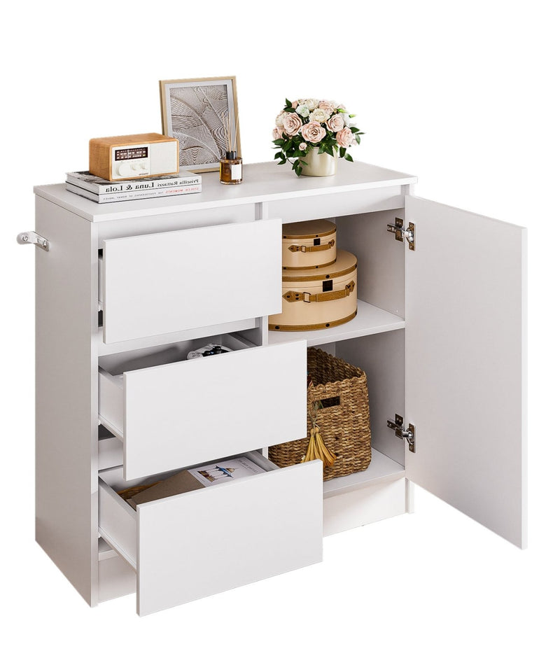 Yorbay Sideboard mit 3 Schubladen und Tür, 80,5 x 35 x 79 cm - YW011-D079 - 10 - Yorbay.de