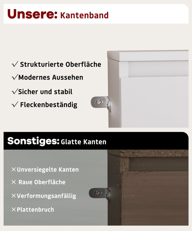 Yorbay Sideboard mit 3 Schubladen und Tür, 80,5 x 35 x 79 cm - YW011-D079 - 7 - Yorbay.de