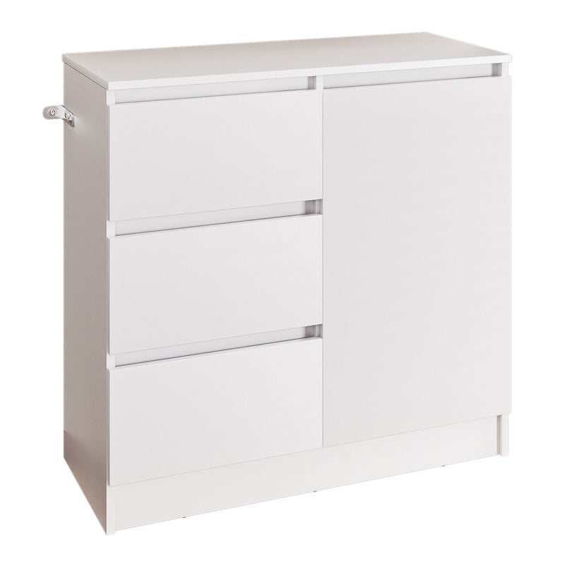 Yorbay Sideboard mit 3 Schubladen und Tür, 80,5 x 35 x 79 cm - YW011-D079 - 1 - Yorbay.de