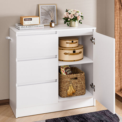 Yorbay Sideboard mit 3 Schubladen und Tür, 80,5 x 35 x 79 cm - YW011-D079 - 2 - Yorbay.de
