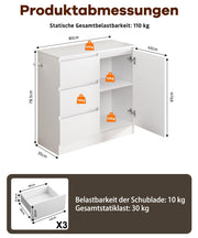 Yorbay Sideboard mit 3 Schubladen und Tür, 80,5 x 35 x 79 cm - YW011-D079 - 3 - Yorbay.de