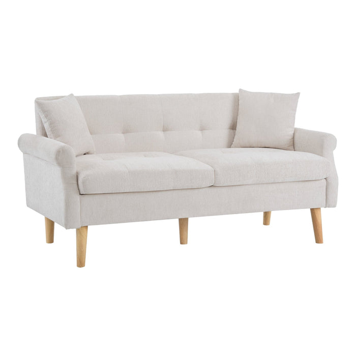 Polstersofa aus Chenille - Stoff mit dicken Kissen - YB - N653P222638A - 1 - Yorbay.de