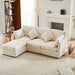 Chenille - Stoffsofa mit Fußhocker und Kissen - YB - N653P37858687B - 7 - Yorbay.de