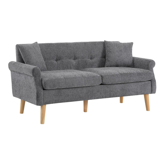 Polstersofa aus Chenille - Stoff mit dicken Kissen - YB - N653P222638G - 8 - Yorbay.de