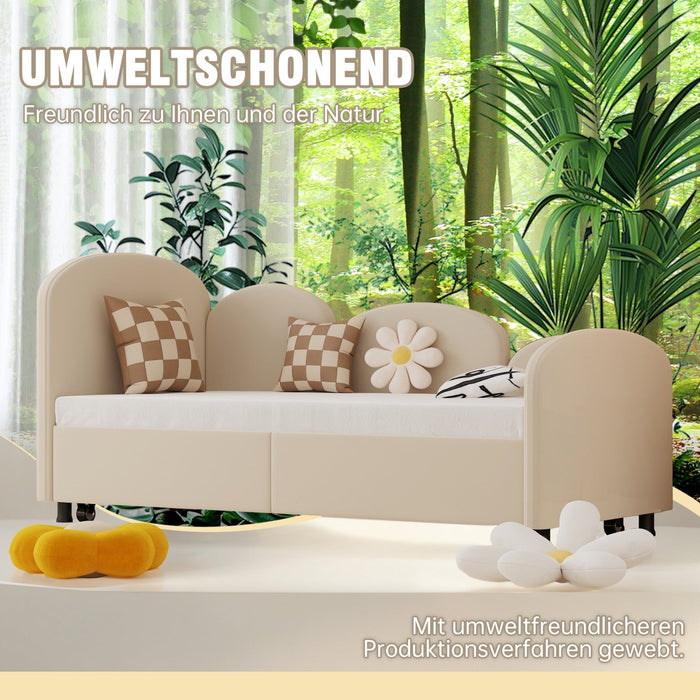 Schlafsofa in Blumenform mit Stauraumschublade, 90×200 cm - YB - W2845S00030 - 7 - Yorbay.de