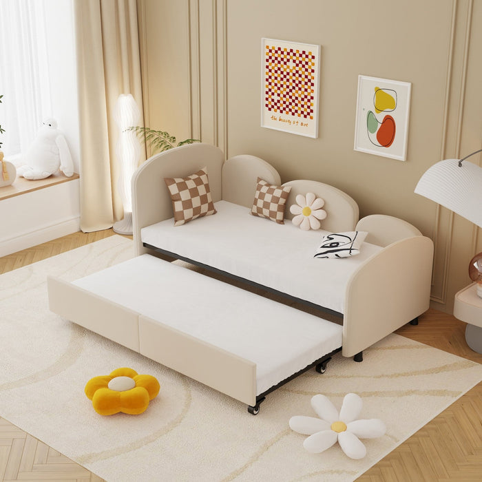Schlafsofa in Blumenform mit Stauraumschublade, 90×200 cm - YB - W2845S00030 - 8 - Yorbay.de