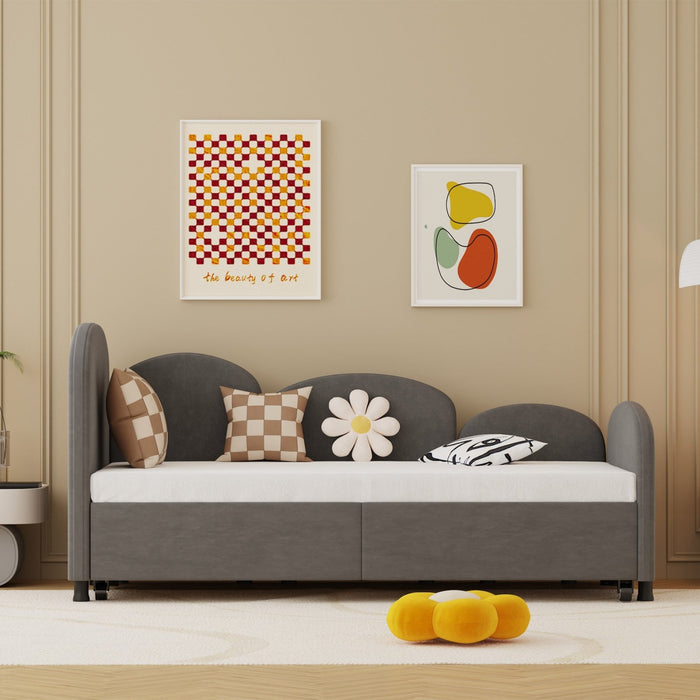 Schlafsofa in Blumenform mit Stauraumschublade, 90×200 cm - YB - W2845S00032 - 17 - Yorbay.de