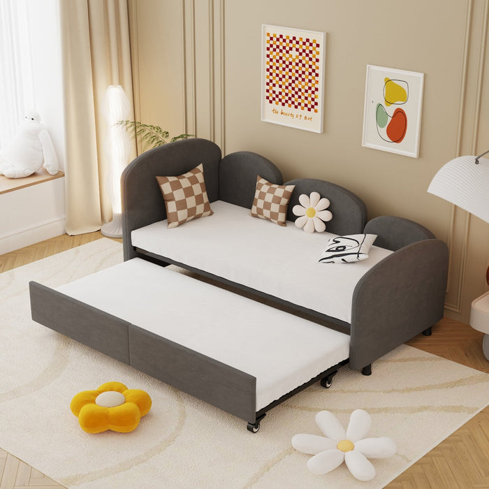 Schlafsofa in Blumenform mit Stauraumschublade, 90×200 cm - YB - W2845S00032 - 18 - Yorbay.de