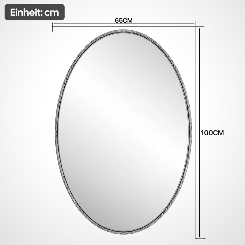 Ovaler Retro - Wandspiegel aus Eisen, 65 x 100 cm - YB - W2552P246662 - 3 - Yorbay.de