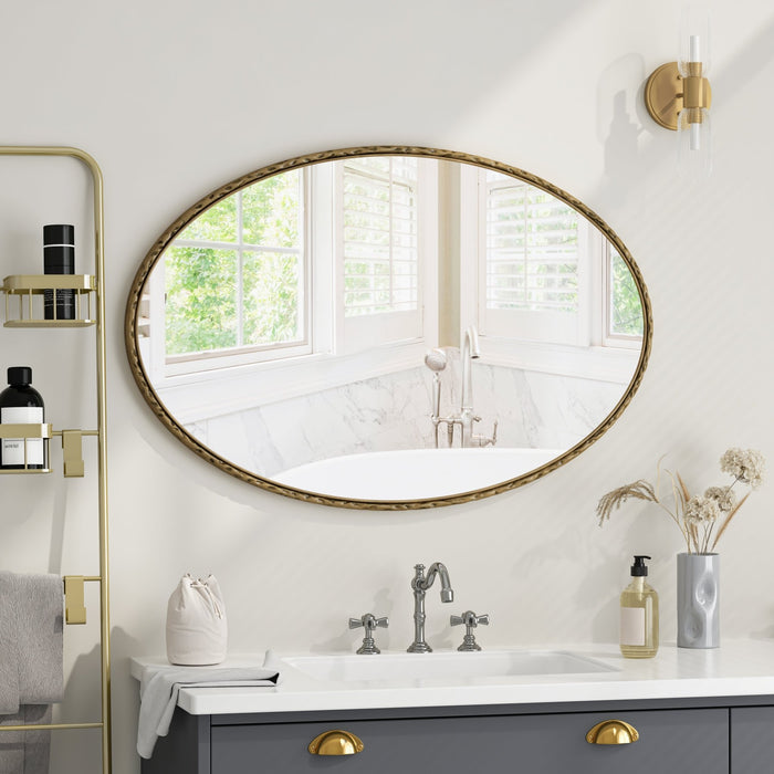 Ovaler Retro - Wandspiegel aus Eisen, 65 x 100 cm - YB - W2552P246663 - 15 - Yorbay.de