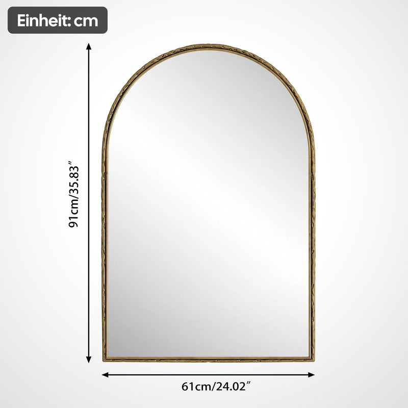Gewölbter Wandspiegel, bogenförmiger Spiegel, 61 x 91 cm - YB - W2552P246665 - 11 - Yorbay.de
