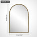 Gewölbter Wandspiegel, bogenförmiger Spiegel, 61 x 91 cm - YB - W2552P246665 - 11 - Yorbay.de