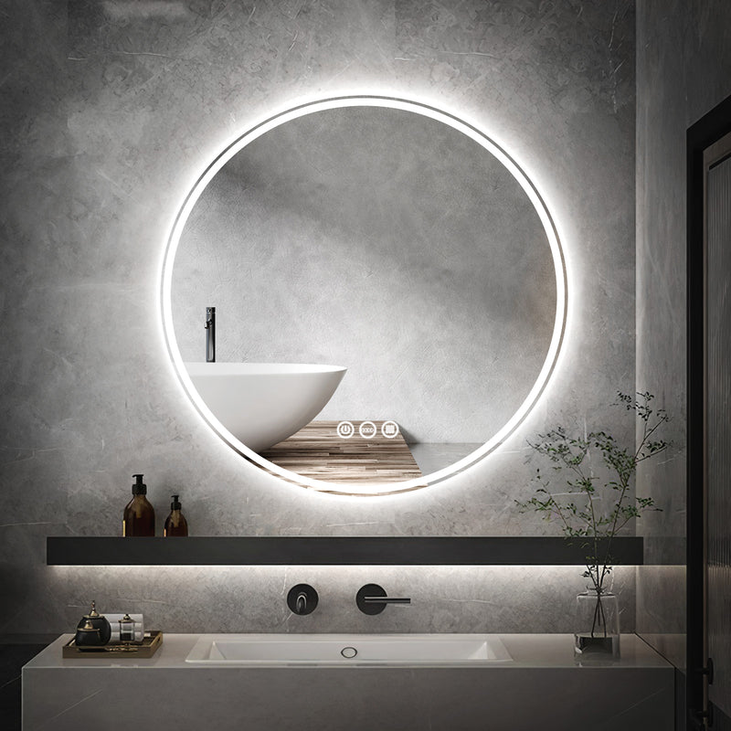 Yorbay Runder Badespiegel mit Beleuchtung, 60 cm / 80 cm - YB064 - W022 - 1 - Yorbay.de
