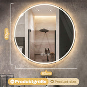 Yorbay Runder Badespiegel mit Beleuchtung, 60 cm / 80 cm - YB064 - W022 - 4 - Yorbay.de