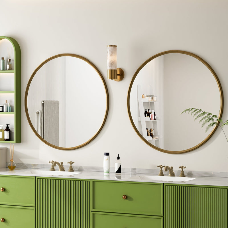 Runder Wandspiegel, 80 x 80 cm - 7 - Yorbay.de