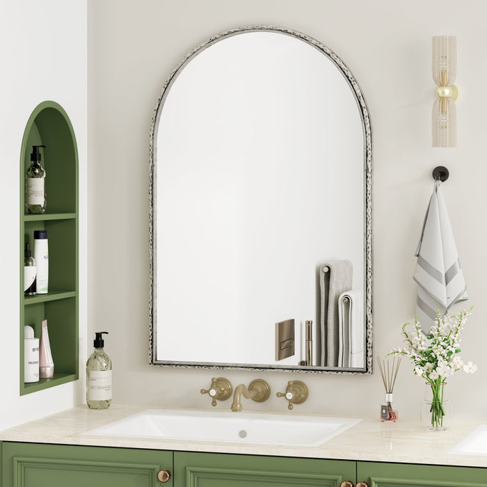 Gewölbter Wandspiegel, bogenförmiger Spiegel, 61 x 91 cm - YB - W2552P246664 - 8 - Yorbay.de