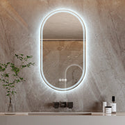 Yorbay Oval Badspiegel mit Beleuchtung, 80x50 cm - YB066 - W026 - 11 - Yorbay.de