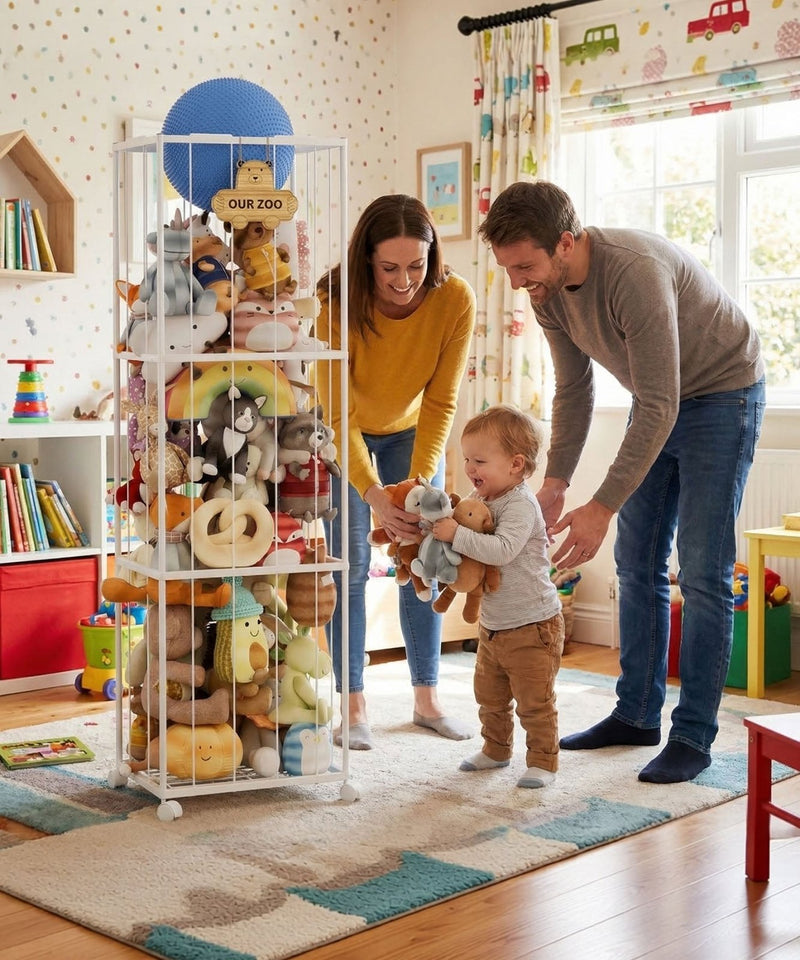 Yorbay Spielzeugregal mit Rollen und elastischen Seilen - YS025-T105 - 2 - Yorbay.de