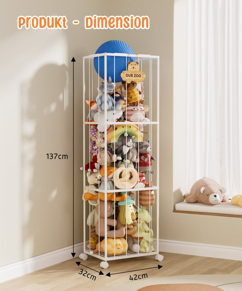 Yorbay Spielzeugregal mit Rollen und elastischen Seilen - YS025-T105 - 3 - Yorbay.de