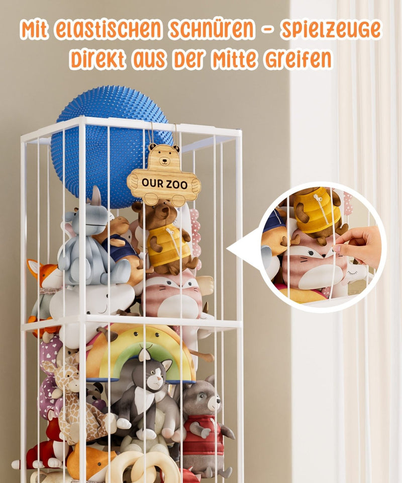 Yorbay Spielzeugregal mit Rollen und elastischen Seilen - YS025-T105 - 7 - Yorbay.de