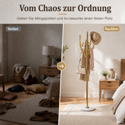 Yorbay Standgarderobe in Baumform aus Edelstahl, 178 cm, bis 50 kg - YS039-T128 - 7 - Yorbay.de