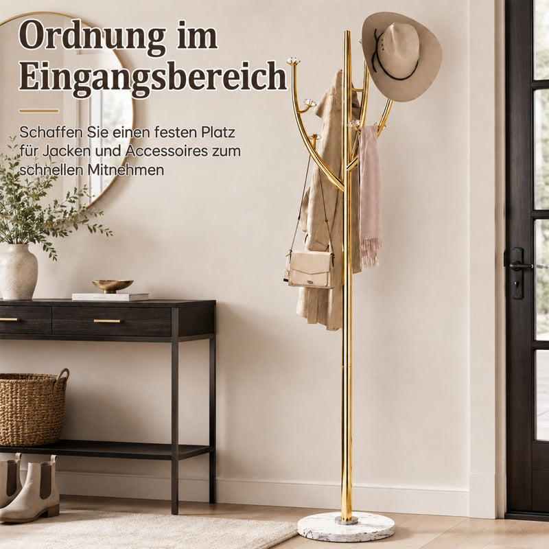 Yorbay Standgarderobe in Baumform aus Edelstahl, 178 cm, bis 50 kg - YS039-T128 - 8 - Yorbay.de