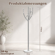 Yorbay Standgarderobe in Baumform aus Edelstahl, 178 cm, bis 50 kg - YS039-T129 - 17 - Yorbay.de