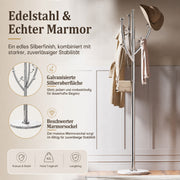 Yorbay Standgarderobe in Baumform aus Edelstahl, 178 cm, bis 50 kg - YS039-T129 - 20 - Yorbay.de