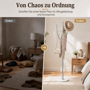Yorbay Standgarderobe in Baumform aus Edelstahl, 178 cm, bis 50 kg - YS039-T128 - 12 - Yorbay.de