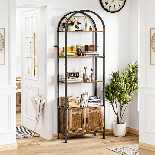 Yorbay Standregal mit 5 Ebenen und Tür - YS022-T101 - 2 - Yorbay.de