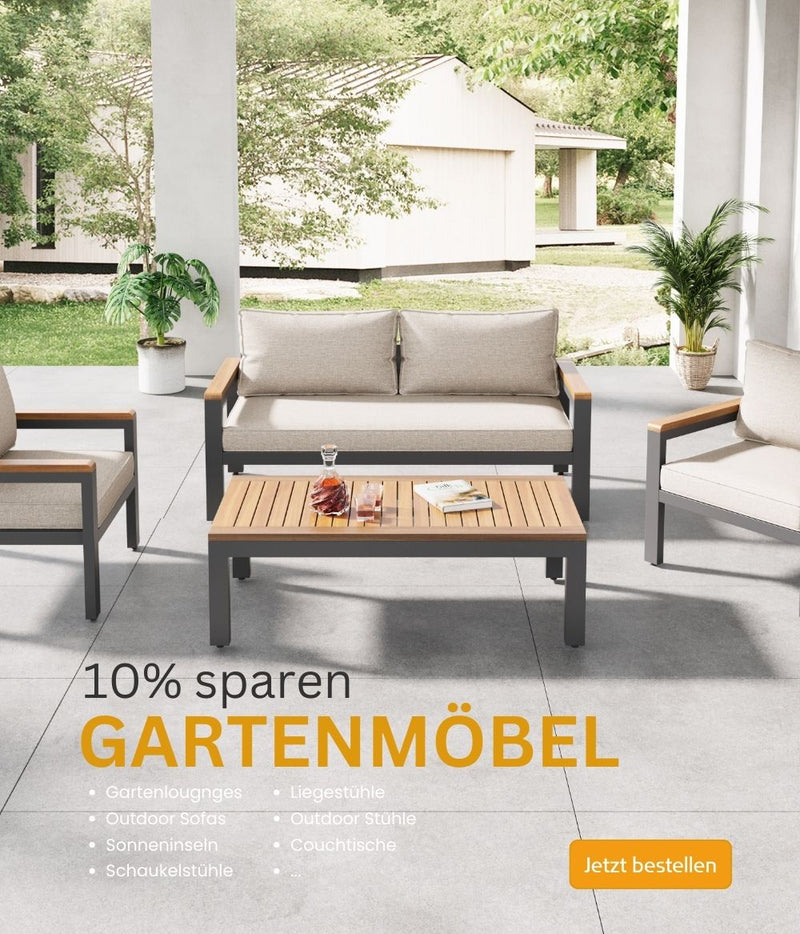 Gartenmöbel Sale Banner, 10% paren mit Code YB10W.
