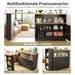 Um 360° drehbarer Stehtisch, multifunktionales Sideboard mit Glasschiebetür - YB - N620P20771617S - 14 - Yorbay.de