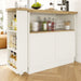 Um 360° drehbarer Stehtisch, multifunktionales Sideboard mit Glasschiebetür - YB - N620P20771617W - 7 - Yorbay.de