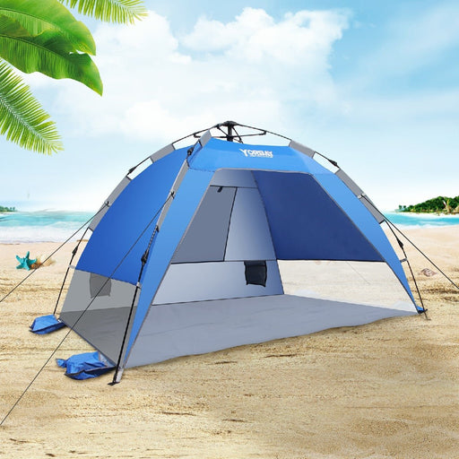 yorbay zelt Strandmuschel mit 50+ UV-Schutz für 2-3 Personen, Pop-up-Zelt — Yorbay.de
