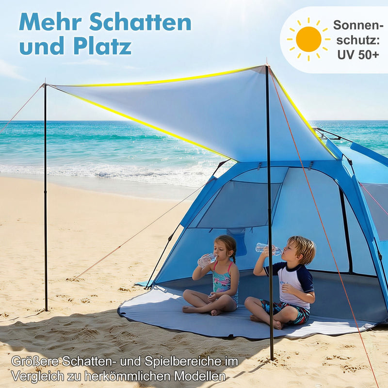 Yorbay Pop - Up Strandzelt mit Vorzelt & Zubehör, UV50+ – 220×150×125 cm - YP027-W027 - 4 - Yorbay.de