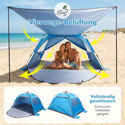 Yorbay Pop - Up Strandzelt mit Vorzelt & Zubehör, UV50+ – 220×150×125 cm - YP027-W027 - 7 - Yorbay.de