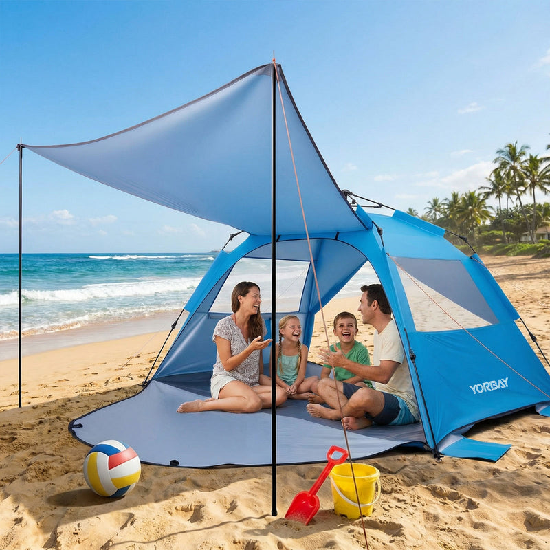Yorbay Pop - Up Strandzelt mit Vorzelt & Zubehör, UV50+ – 220×150×125 cm - YP027-W027 - 8 - Yorbay.de