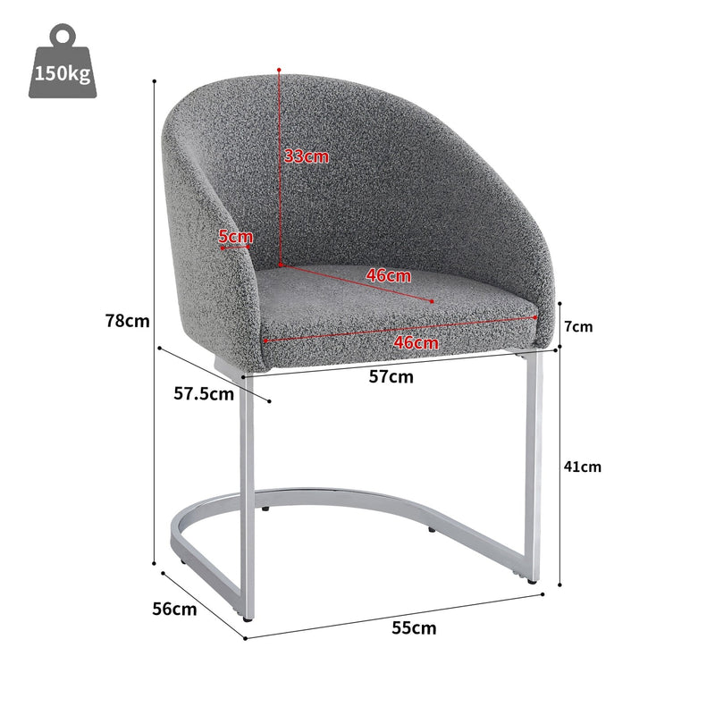 Esszimmerstuhl mit Armlehnen, 2er Set / 4er Set / 6er Set - YB - N620P212570E - 3 - Yorbay.de