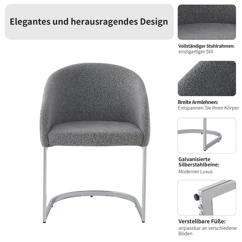 Esszimmerstuhl mit Armlehnen, 2er Set / 4er Set / 6er Set - YB - N620P212570E - 5 - Yorbay.de