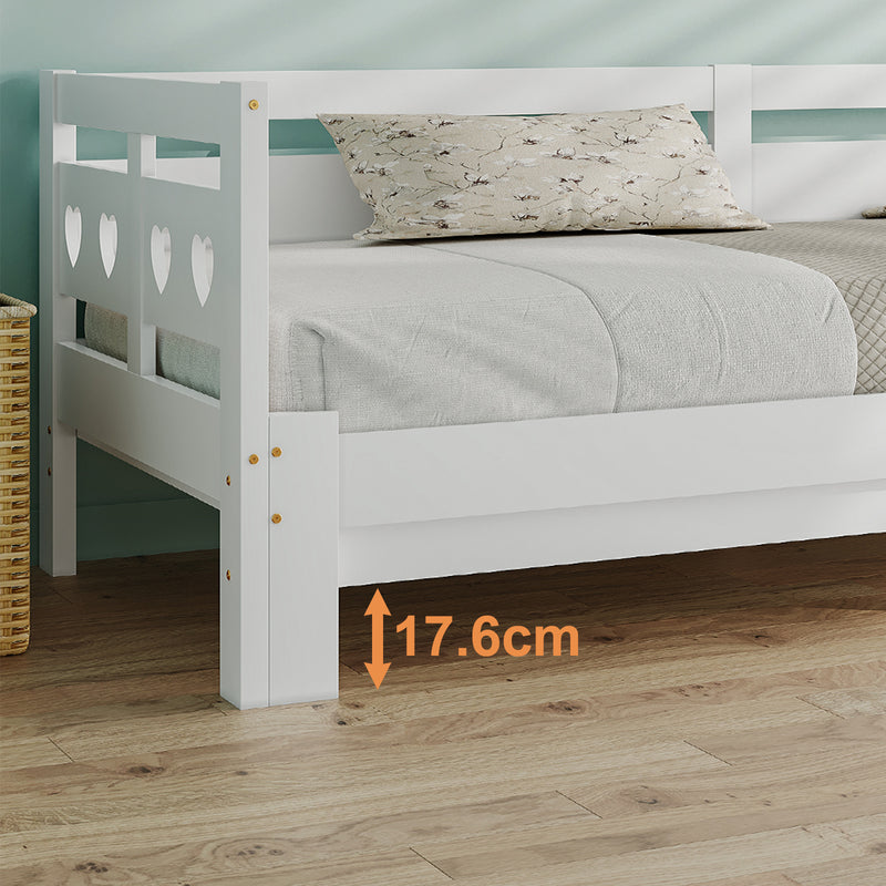 Tagesbettgestell, ausziehbar, weiß, 90x200 cm - YB-891516AAW - 5 - Yorbay.de