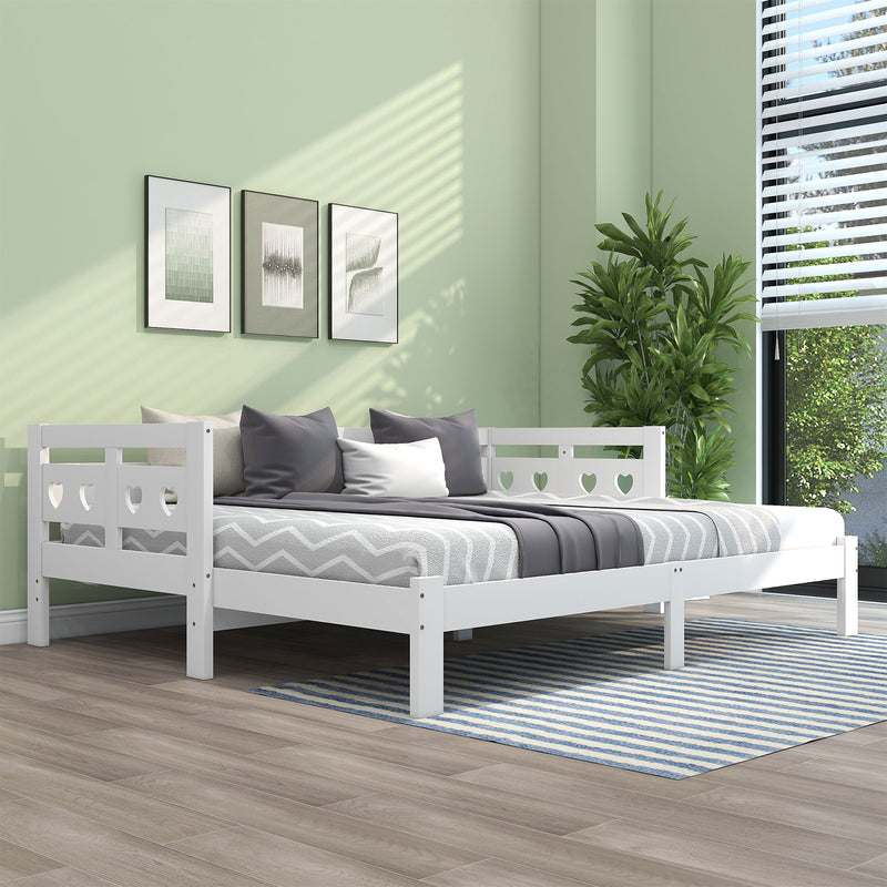 Tagesbettgestell, ausziehbar, weiß, 90x200 cm - YB-891516AAW - 2 - Yorbay.de