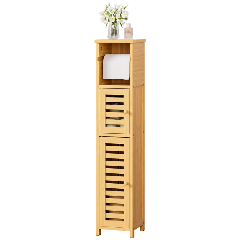 Yorbay schmaler Bambus Toilettenpapierhalter mit Stauraum - YC010-Z124 - 1 - Yorbay.de