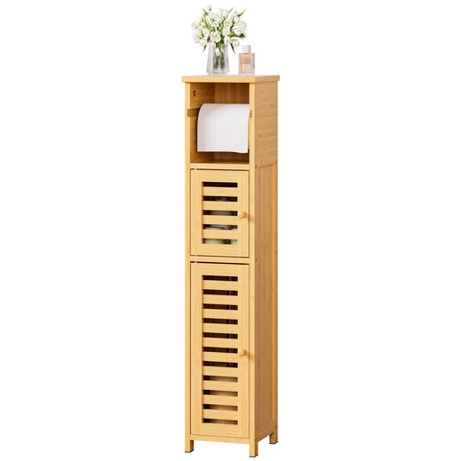 Yorbay schmaler Bambus Toilettenpapierhalter mit Stauraum - YC010-Z124 - 1 - Yorbay.de