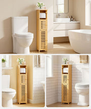 Yorbay schmaler Bambus Toilettenpapierhalter mit Stauraum - YC010-Z124 - 7 - Yorbay.de