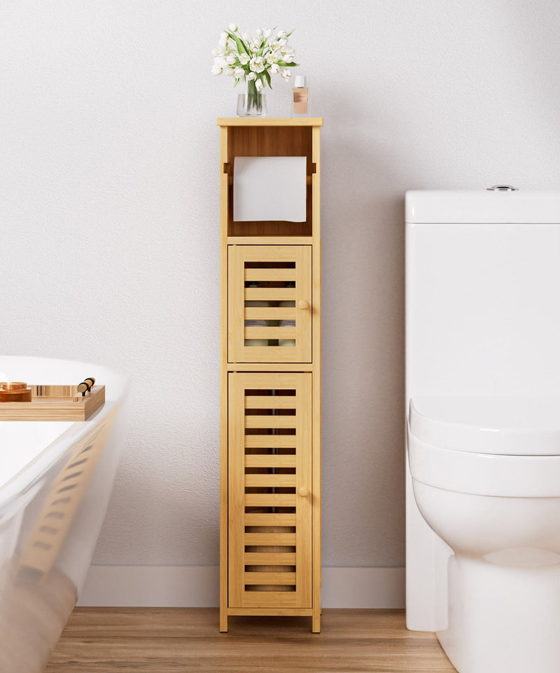 Yorbay schmaler Bambus Toilettenpapierhalter mit Stauraum - YC010-Z124 - 8 - Yorbay.de