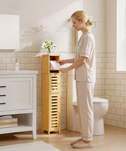 Yorbay schmaler Bambus Toilettenpapierhalter mit Stauraum - YC010-Z124 - 9 - Yorbay.de