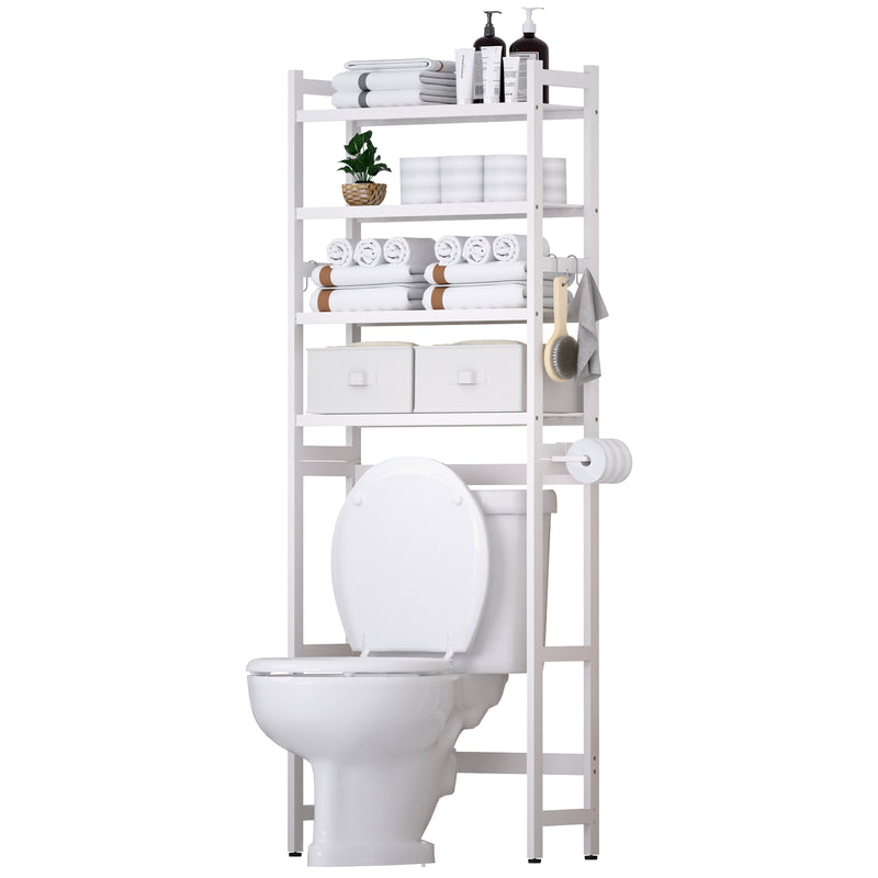 Yorbay Toilettenregal aus Bambus mit 2 Körben und 5 Haken - YB006-Z009 - 10 - Yorbay.de