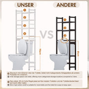 Yorbay Toilettenregal aus Bambus mit 2 Körben und 5 Haken - YB006-Z009 - 15 - Yorbay.de