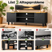 Yorbay TV Lowboard 120 cm mit offenen Fächern und Türen - YW031-D104 - 6 - Yorbay.de