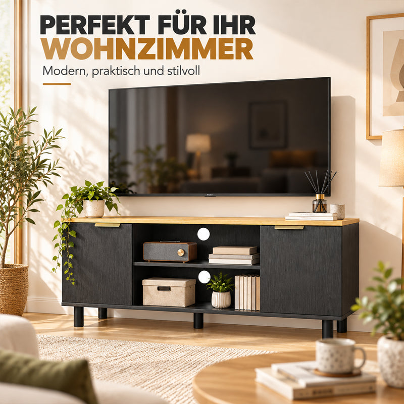 Yorbay TV Lowboard 120 cm mit offenen Fächern und Türen - YW031-D104 - 2 - Yorbay.de